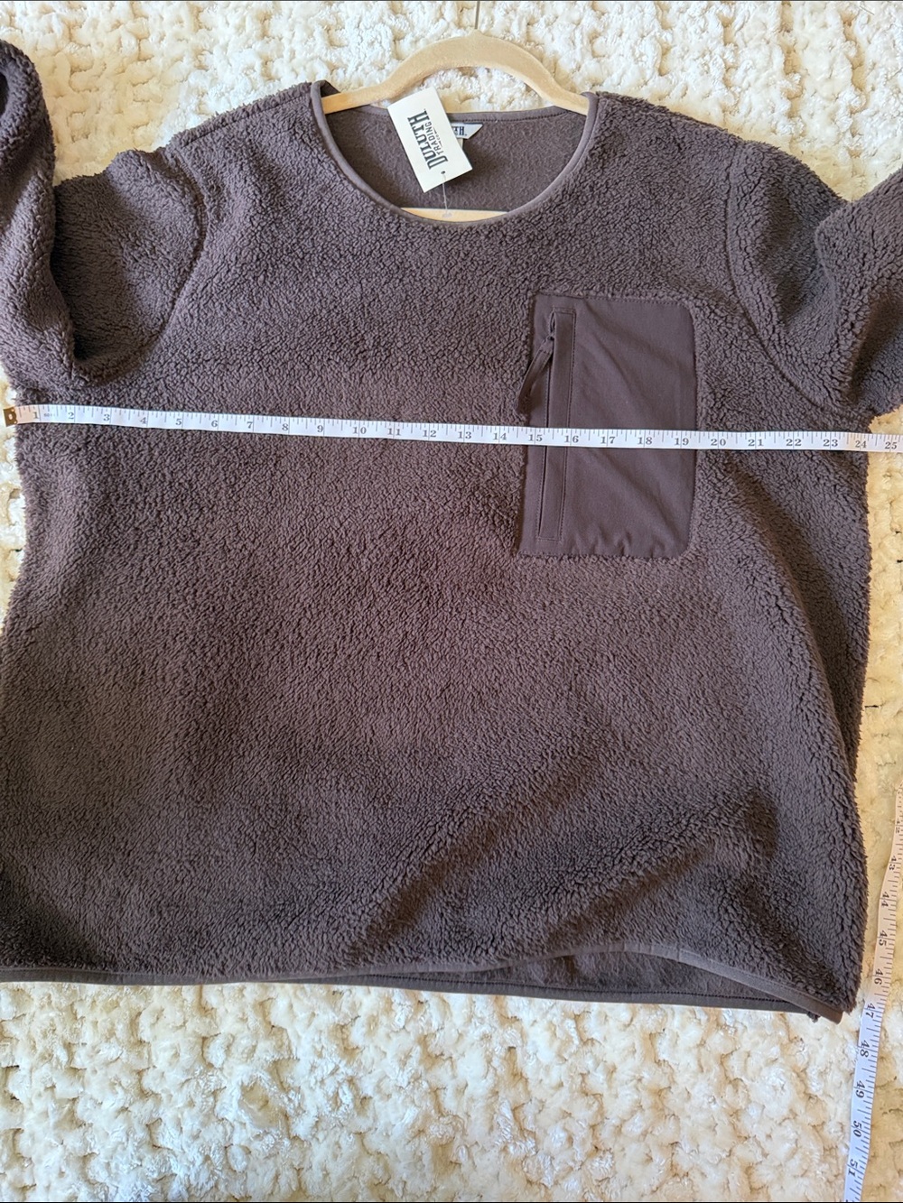 Duluth Trading Softmore Fleece Crewneck Pullover Espresso XL NWT - Picture 7 of 8